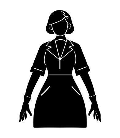 Doctor Silhouette Femaleのイラスト素材