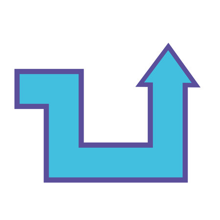 Elbow Arrow U Turn Navigationのイラスト素材