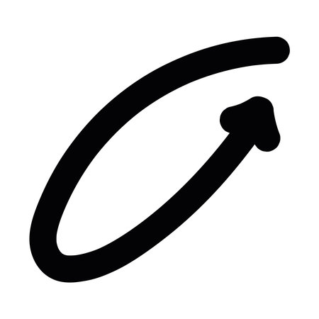 Elbow Arrow Wide Curveのイラスト素材