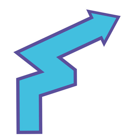 Elbow Arrow Lightning Bolt Iconのイラスト素材