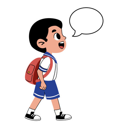 Student Talking Conversationのイラスト素材