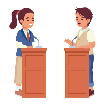 Students Council Debateのイラスト素材