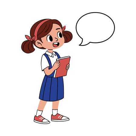 Student Talking Readingのイラスト素材