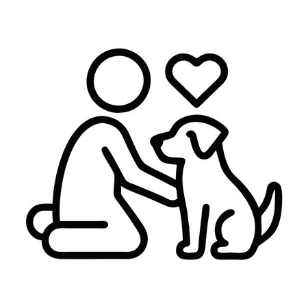 Pet adoption icon love and care for animalsのイラスト素材