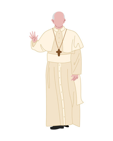 Urbi Orbi Papal Greeting Cross isolatedのイラスト素材