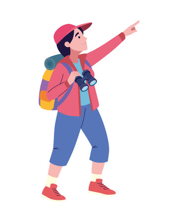 Eco Tourism Backpackのイラスト素材