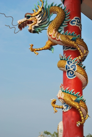 Chinese style Dragon statueの写真素材