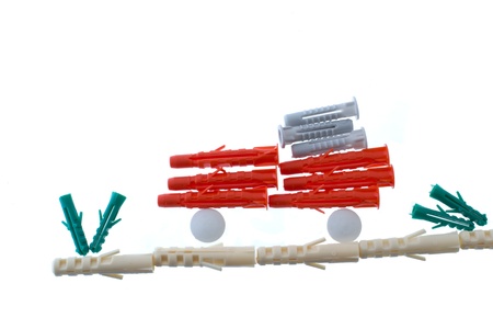 The car from building plugsの写真素材