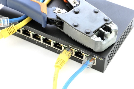 Tools wizard to create local networks and data exchange, on a white background