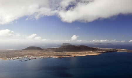 A beautiful view of the islands in the Atlantic Ocean, Spain Lanzerot の写真素材