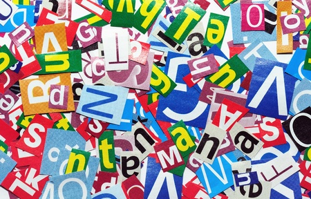 Background from newspaper lettersの写真素材