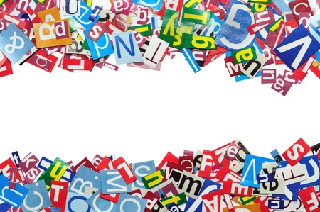 Background from newspaper letters の写真素材