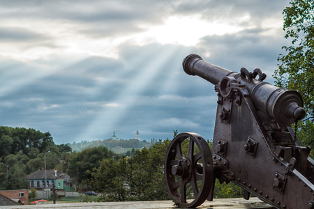 An old historical cannonの写真素材