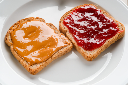 Tasty traditional jelly sandwichの写真素材