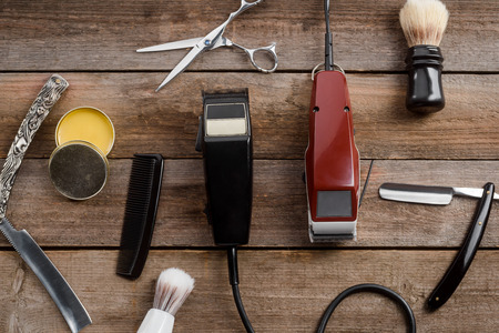 Electric hair trimmers and waxの写真素材