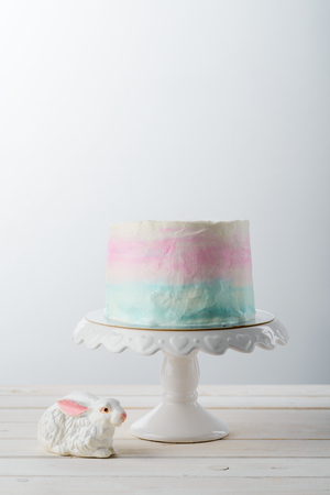 Bunny and three color cakeの写真素材