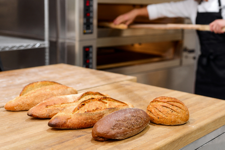 Breads getting chilled on tableの写真素材