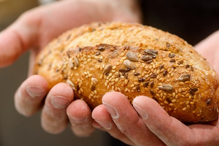 Whole wheat bread with seeds