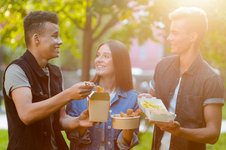 Friends are hanging outの写真素材