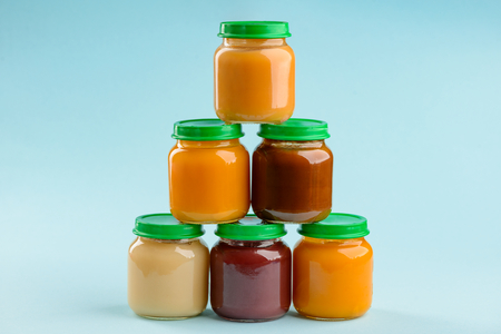 Jars of pureeの写真素材