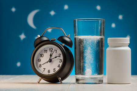Time to take pillsの写真素材