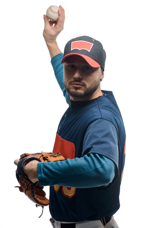 Portrait of a baseball pitcher
