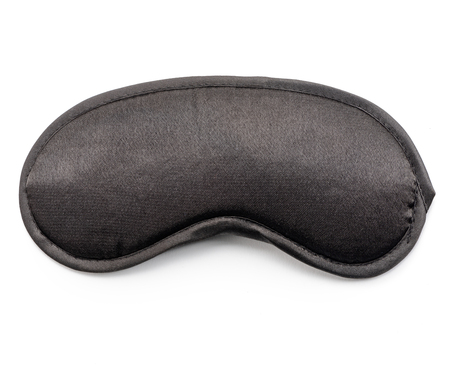 Black eyemask on white backgroundの写真素材
