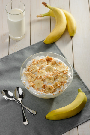 Banana cream puddingの写真素材