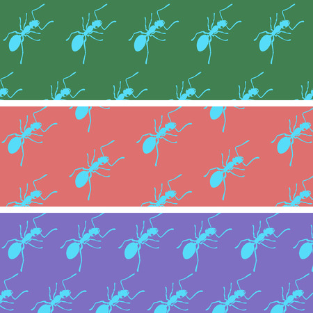 Ants color seamless patternのイラスト素材