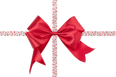 bow ribbon isolated on white background.の写真素材