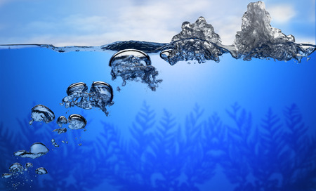 Water and air bubbles.