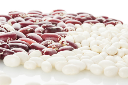 speckled red and white beans.