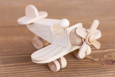 wooden model of plane.