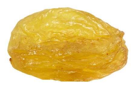single raisin isolated on the white background.の写真素材
