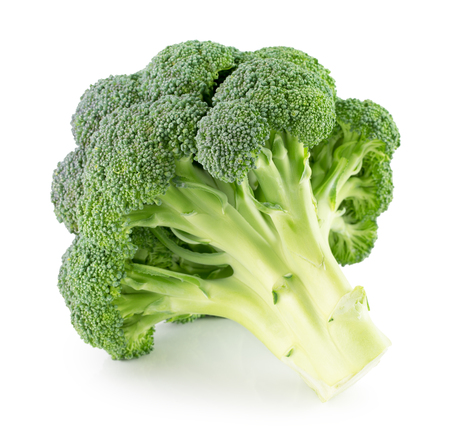 green broccoli isolated on the white background.の写真素材