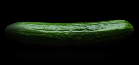 cucumber on a black background.の写真素材