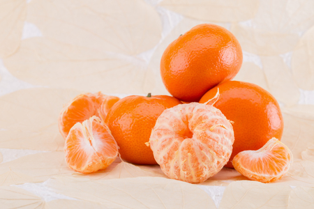 tasty tangerines.の写真素材