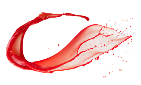 red splash isolated on a white background.の写真素材