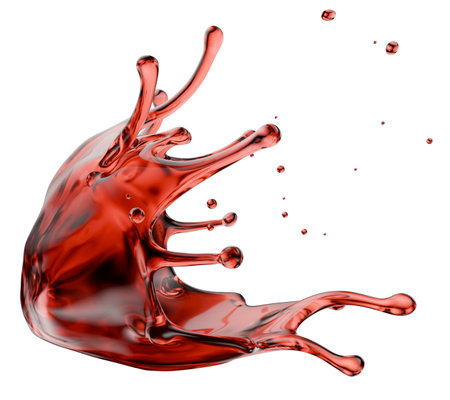 juice splash isolated on a white background. Clipping path. 3d rendering.の写真素材