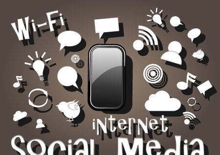Social Media Backgroundのイラスト素材