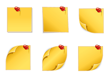 yellow papersのイラスト素材