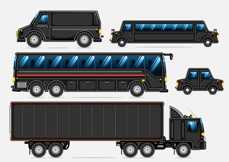 black transport collectionのイラスト素材