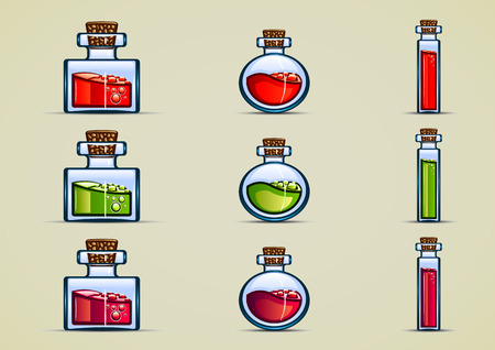 bottles of potionのイラスト素材