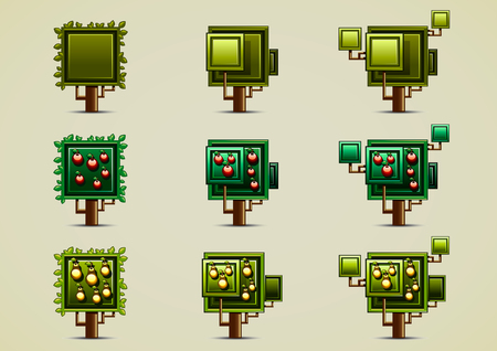 trees collectionのイラスト素材