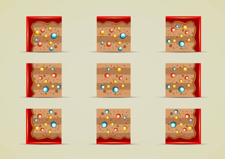 Ground sprites with candiesのイラスト素材