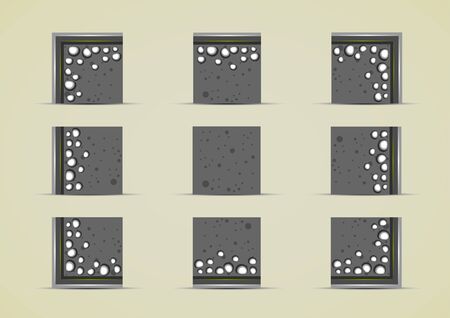 Road with stones sprites collectionのイラスト素材