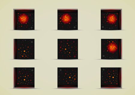 Ground with lava sprites collectionのイラスト素材