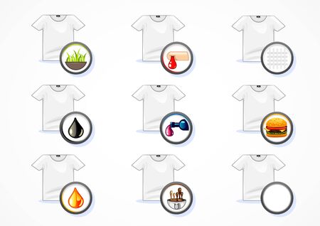 Cleaned t-shirtsのイラスト素材