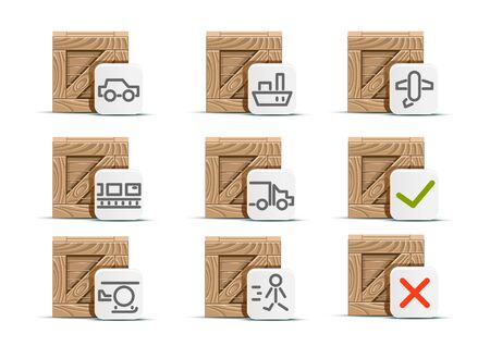 Delivery boxesのイラスト素材