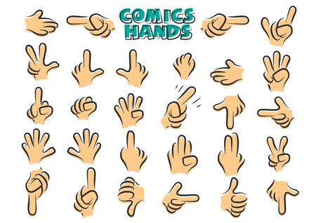 Comics handsのイラスト素材